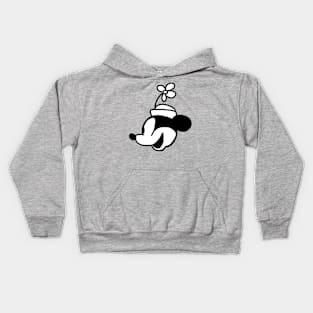 Happy Cartoon Girl Mouse Steamboat Willie Portrait Kids Hoodie